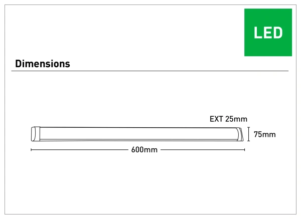 Batten Light Skeeta LED 18W 2K Insect Repellent L60 WHT