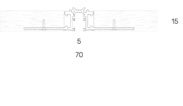 Recessed track Z1000-24.TR.200.BK 2M 24V