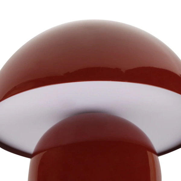 Table Lamp Mushroom LED CCT Dim Rechargeable Brick Red