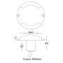 Step Inground light Dome LED 6W 3CCT HV2872T-SLV-12V