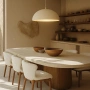 Pendant lamp Clay Natural E27