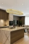 Pendant lamp Crystal Ring Oval LED 30W 3CCT L120 BRS