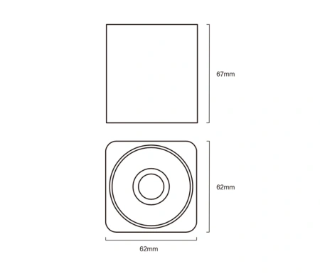 Track Square spotlight Z3023-6.36.CCT.BK 48V 6W WIFI