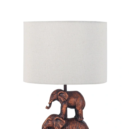 Table lamp Mother and Calf Elephant LED bronze