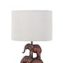 Table lamp Mother and Calf Elephant LED bronze