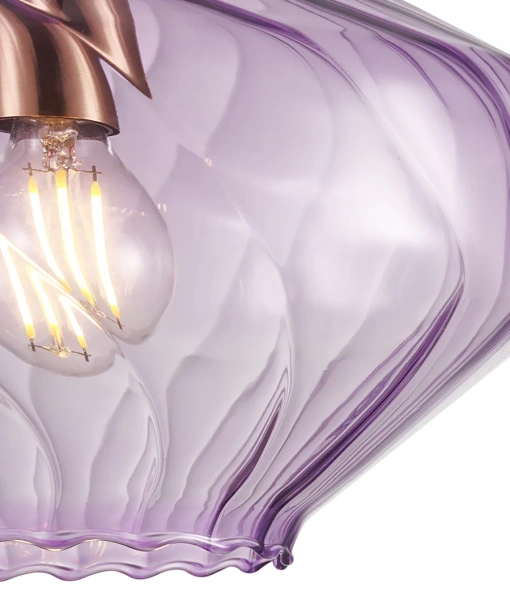 Pendant lamp CAMPANA 3 E14 D20 PUR