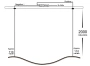 Pendant lamp Wave WHT 1500 LED 50W CCT Dim