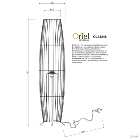 Floor lamp MATRAM NATURAL CANE