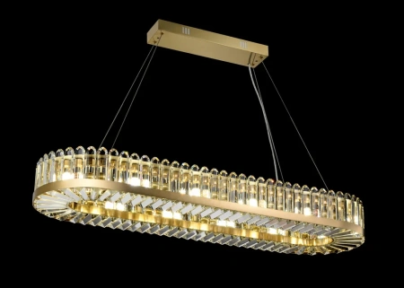 Chandelier PALLADIO-12L Long Brushed Brass