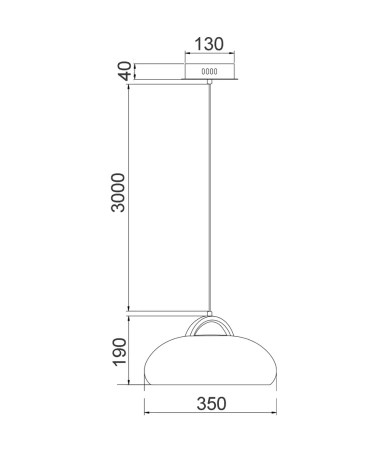Pendant lamp Kupol 3 LED 3CCT 8W D35 BRS