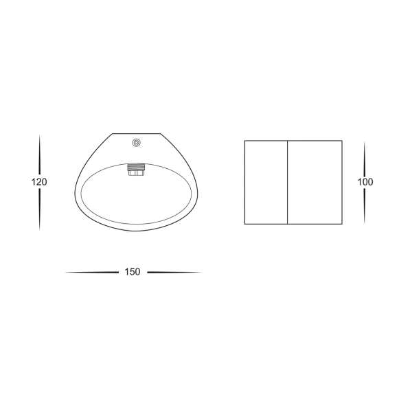 Wall light Arc small plaster HV8025C 2W G9 WHT