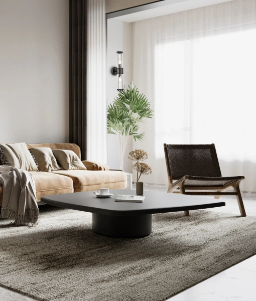 Wall light TIEMPO4 Up-Down Tubular Clear Glass Black 10W