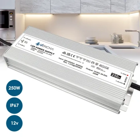 Driver LED VDX250W 250w 12v IP67