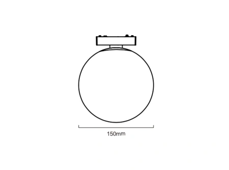 Track Opal Glass Ball Z3056-6.OP.CCT.BK 48V 6W WIFI