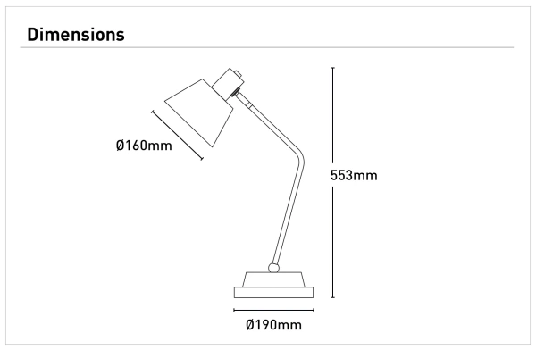 Table lamp Robin E27 BLK Table lamp Robin E27 BLK