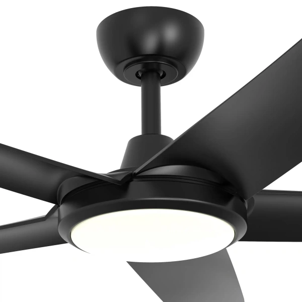 Ceiling Fan Flatjet 3-4-5 blades LED 24W CCT BLK 52