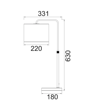 Table lamp Arriba E27 BLK