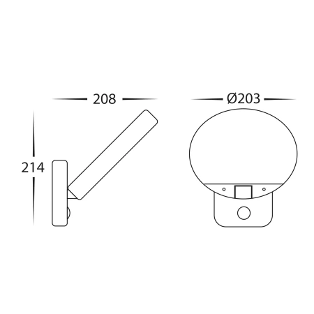 Wall light Solarni LED 9W 4K HV36724-BL Solar
