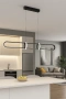 Pendant lamp Aura L1 LED 45W 3CCT L150 BK