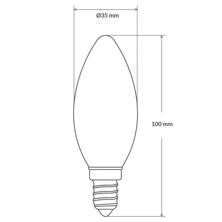 Globe Candle E14 LED Filament 4W 3000K Dim
