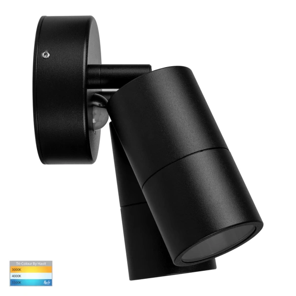 Wall light Tivah Aluminium BLK 3CCT Double Adjustable HV1325T-PIR IP65