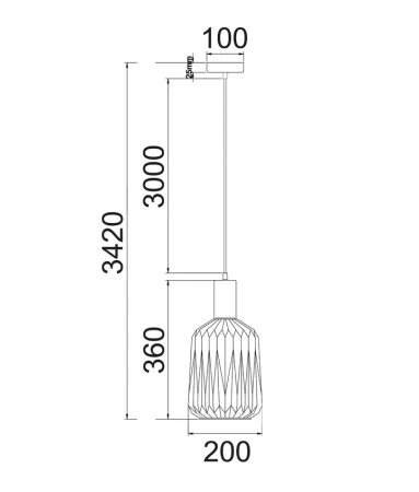 Pendant light PAPEL3 E27 Translucent