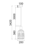 Pendant light PAPEL3 E27 Translucent