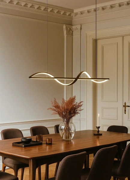 Pendant lamp Famous linear P1 LED 20W 3CCT L1600 BK