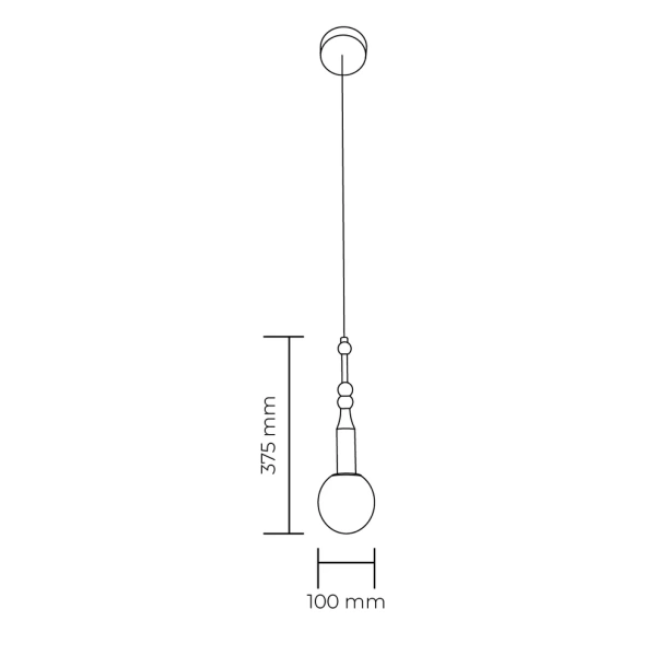 Pendant lamp Moreno Marble D10 BRZ