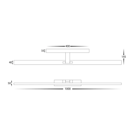 Wall light Vanita HV8104T-BLK L100 3CCT LED 50W BLK