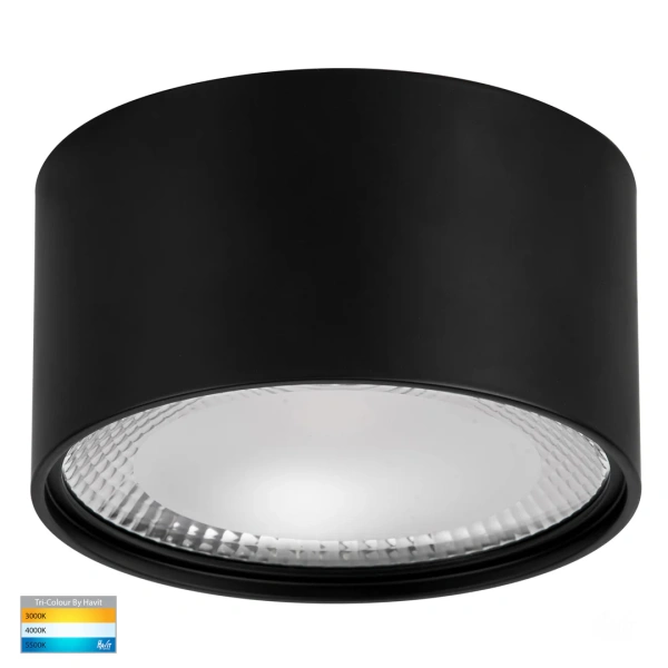 Surface downlight Nella BLK 3CCT LED 18W IP54