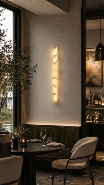 Wall light Toledo Alabaster Spanish Marble LED BRS