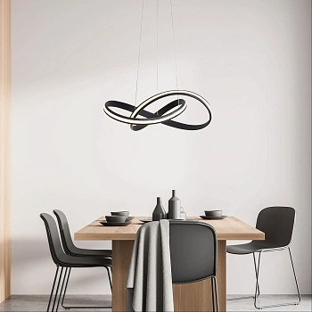 Pendant lamp SPIRA BLACK LED 45W 3CCT