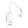 Wall light Lesen single with flexible arm 3CCT 3W BLK