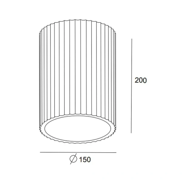 Surface downlight Molten Plaster E27