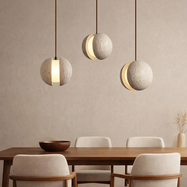Pendant lamp Sphera Travertine G9 NT