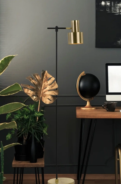 Floor lamp CROSET E27 D150 BLACK