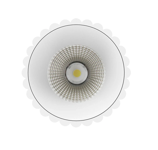 Surface Downlight LC410 Ripple LED 12W 3CCT D90 WH
