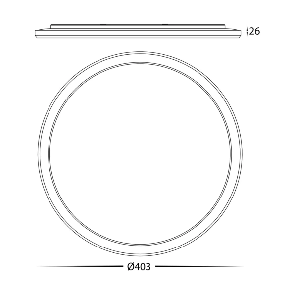 Ceiling lamp SLIM Oyster LED 30W D40 HV5878T-WHT