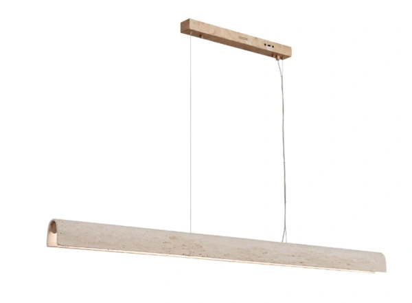 Pendant lamp Arc Travertine L150 3CCT BRS