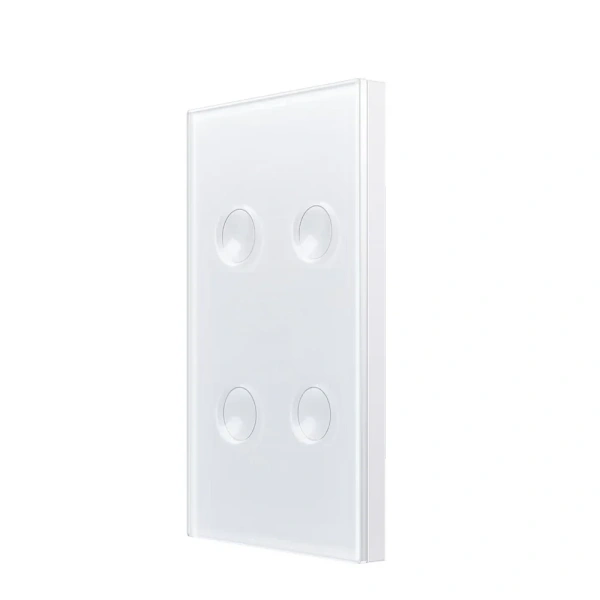 Wall Switch 4 Gang Scalloped Zigbee Wifi WHT