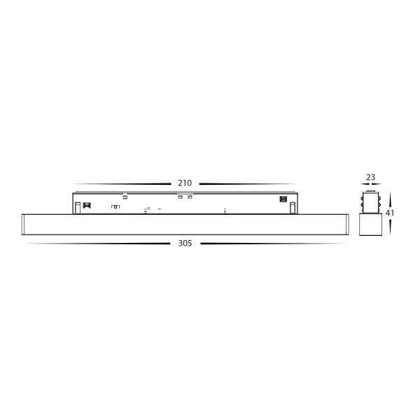 Track opal light HCP-1029204 BK 48V 7W