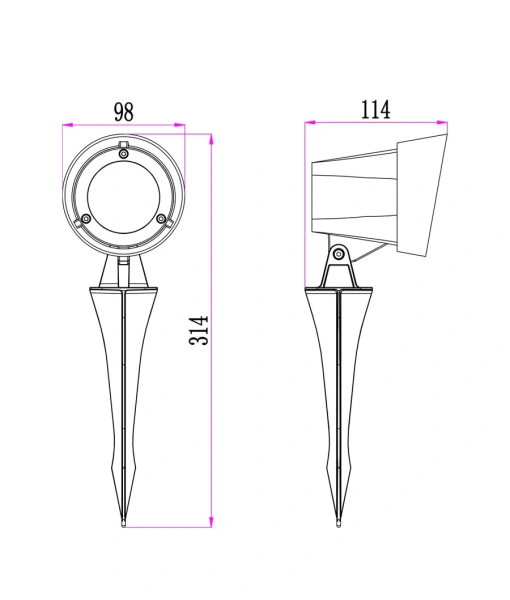 Spike light KOLEC LED Garden IP65
