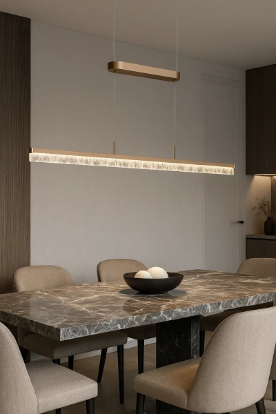 Pendant lamp Brystol Crystal LED 40W 3CCT L200 GLD