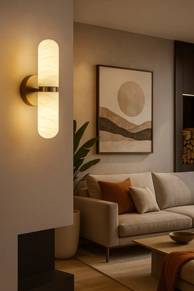 Wall light Alloza W1 Alabaster Spanish Marble G9 BRS