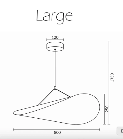 Pendant lamp Arca Large LED 24W 3K D80 WHT