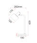 Table lamp FLOTAR-T2 E27 WHT
