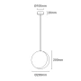 Pendant lamp Nacre Travertine G9 NT