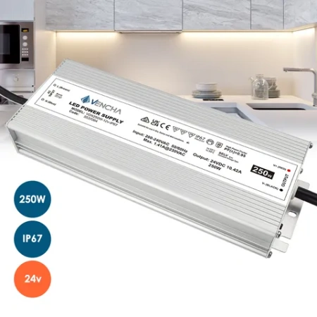 Driver LED VDX250W 250w 24v IP67