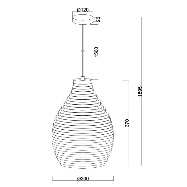 Pendant lamp Solis Cone E27